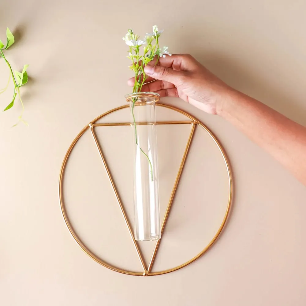 Circular Wall Decorative Test Tube Vase