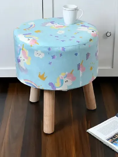 Clasiko Funky Owl Printed Velvet Pouffe Stool