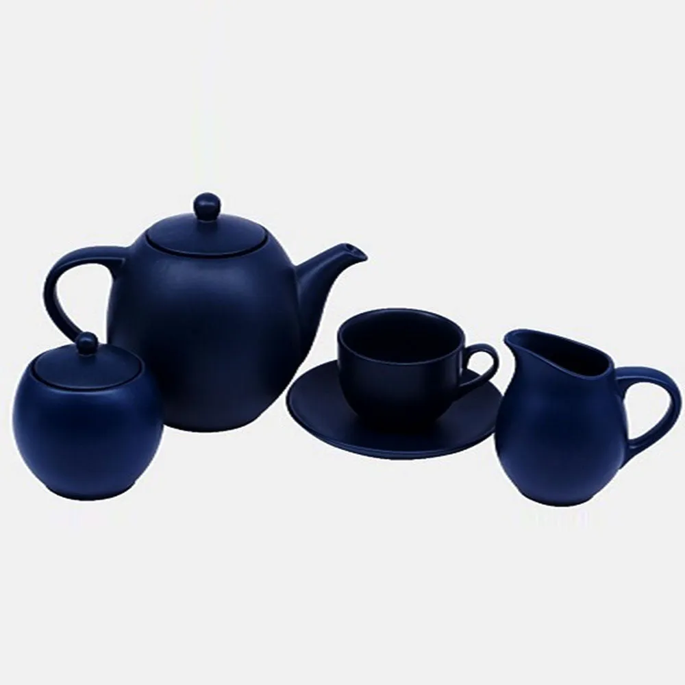 Classic Matte Navy Tea Set Pack Of 4