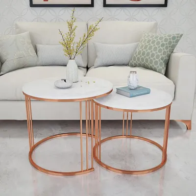 Classic Tethered Copper Table (Set of 2)
