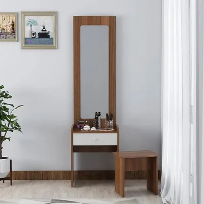 Classic Wooden Eliott Dressing Table WIth a Seaing Stool