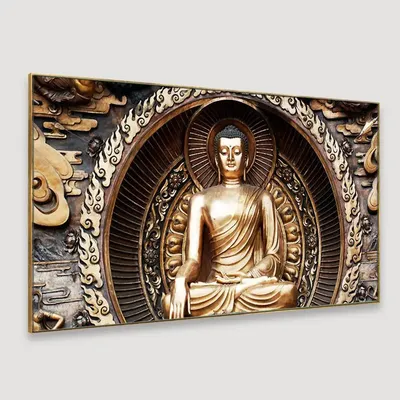 Classical Buddha Sculpture Spiritual Canvas Painting