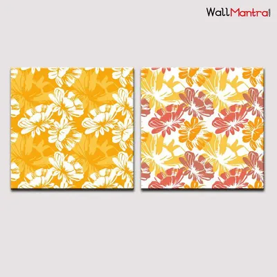 Colourful Abstract Floral   Canvas Printed Painting Stretched on Wooden Canvas
