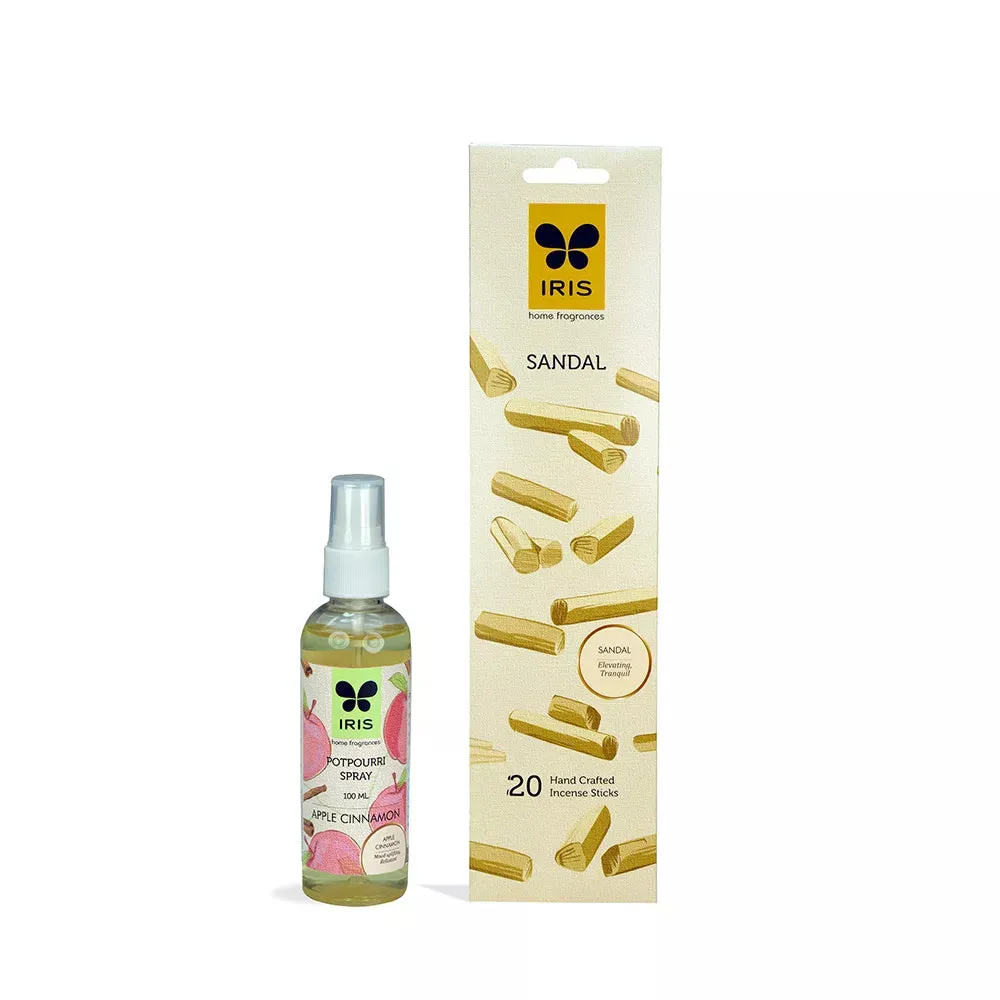 Combo Of 100 ml Rose Spray & Sandalwood Incense Sticks