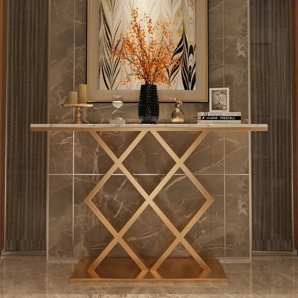 Contemporary Console Table In Hexagonal Design
