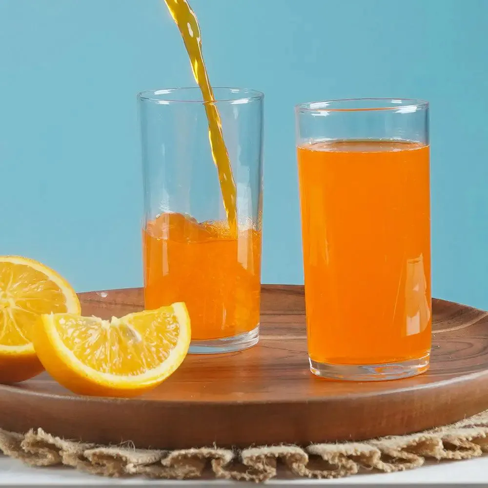 Contemporary Horizontal Lined Juice Glass