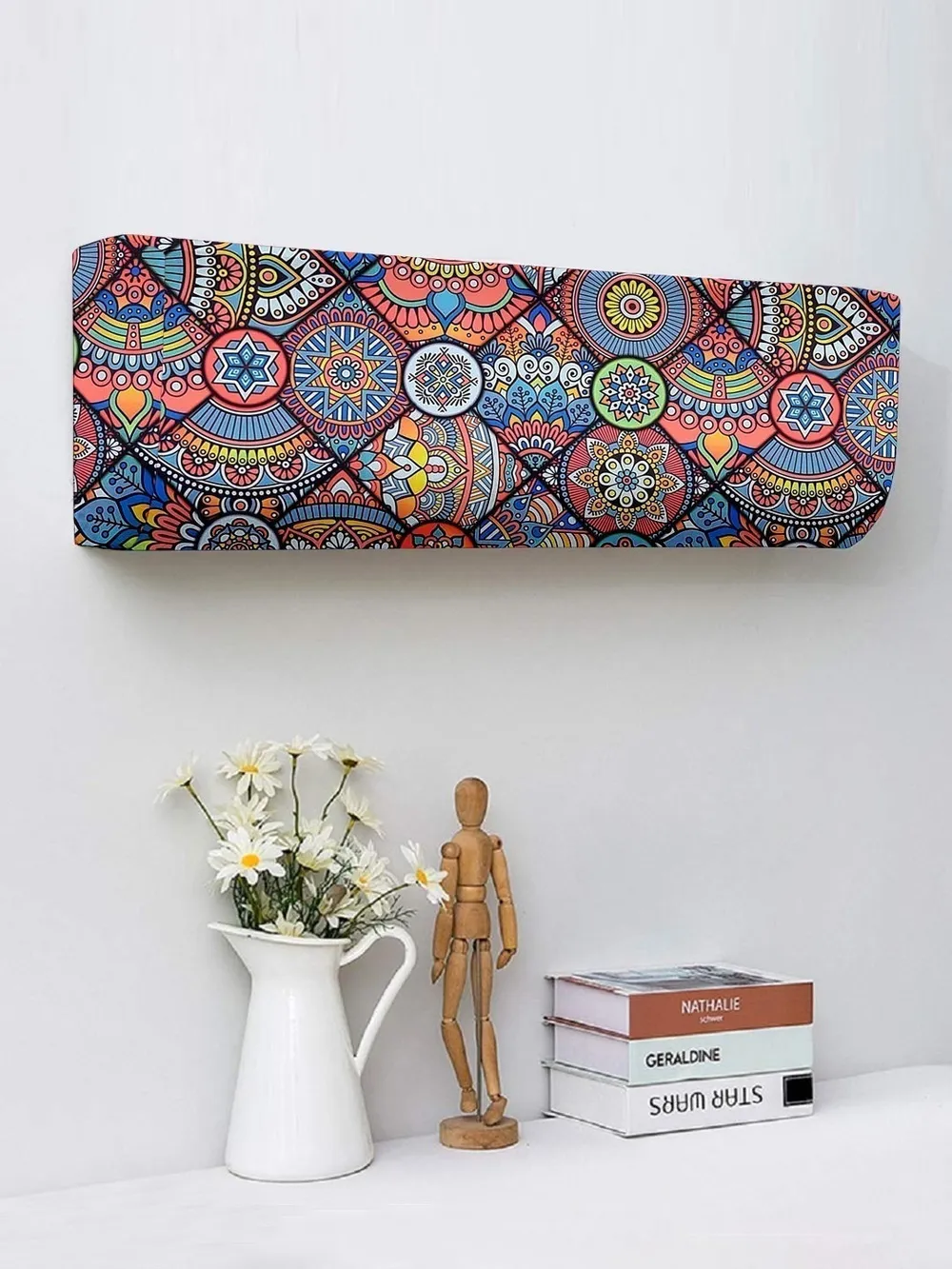 Contemporary Printed Multi-colored Split Ac Cover