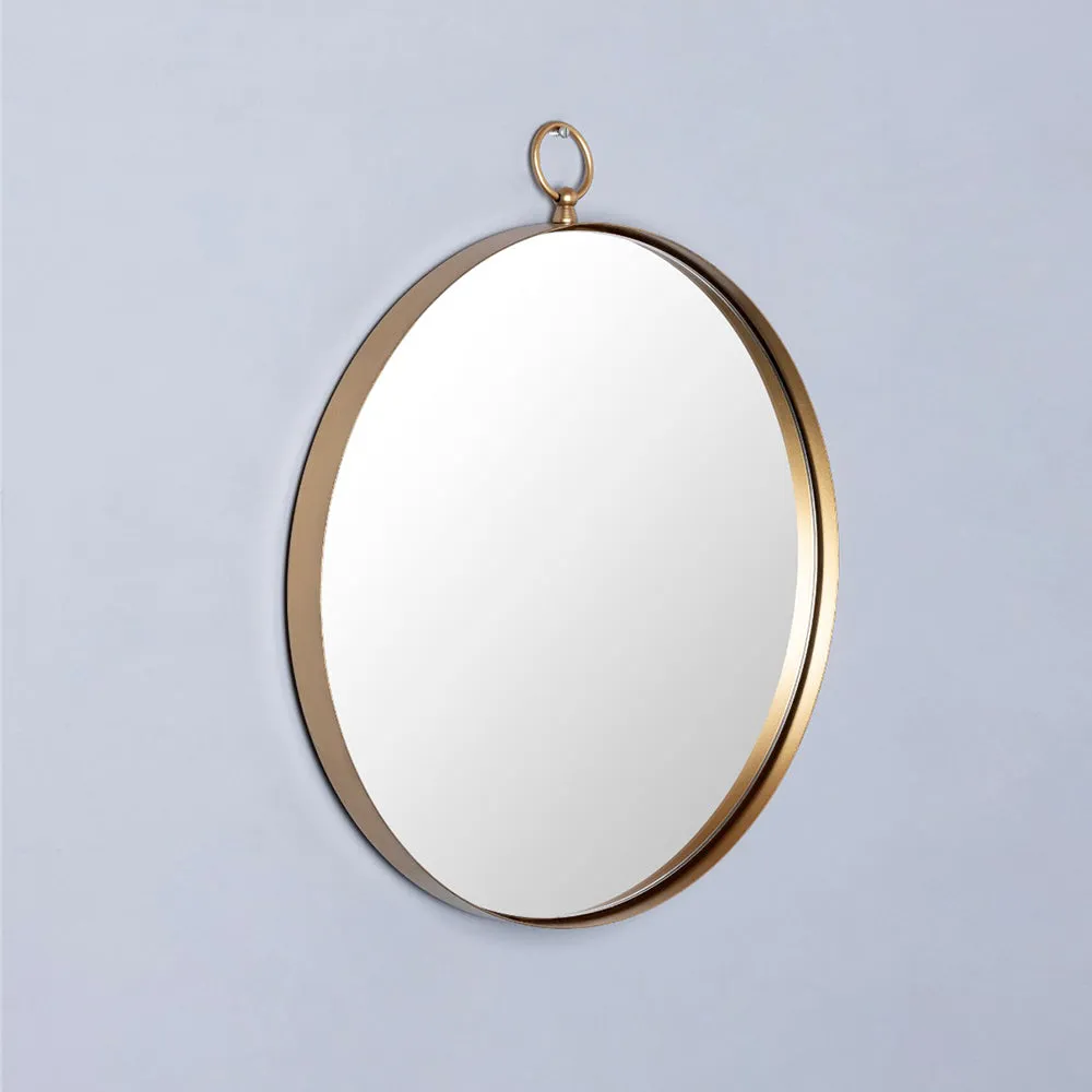 Copper Bordered Designer Metal Wall Mirror