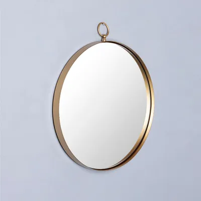Copper Bordered Designer Metal Wall Mirror