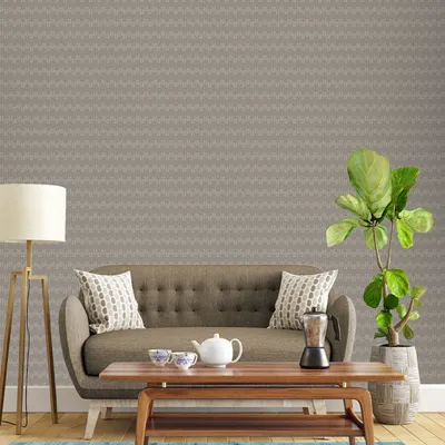 Coral Zig Zag Pattern Textured Premium Wallpaper- Royal Shades Collection