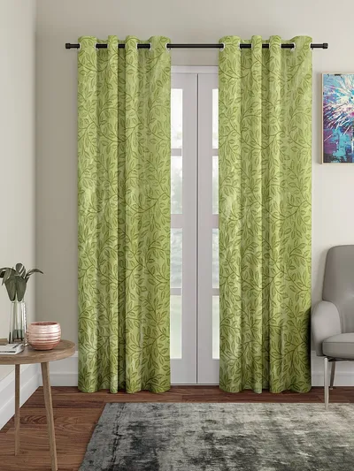 Cortina Baby Green Designer Eyelet Door Curtain