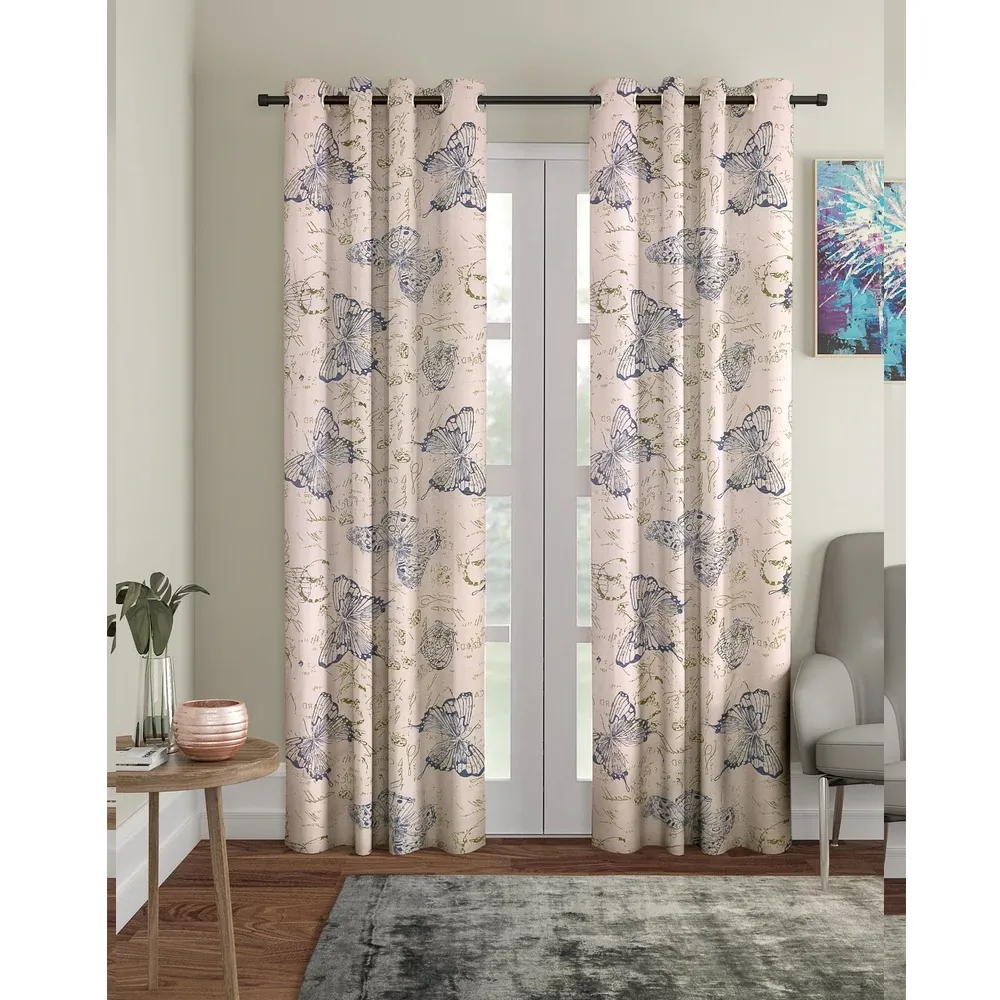 Cortina Butterfly Creamy Sheer Door Net Curtain