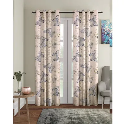Cortina Butterfly Creamy Sheer Door Net Curtain