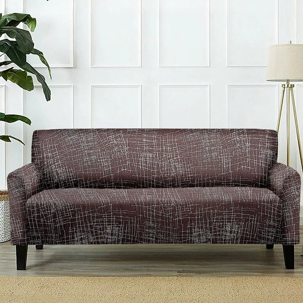 Cortina Spandex  Stretchable Brown Sofa Slipcover