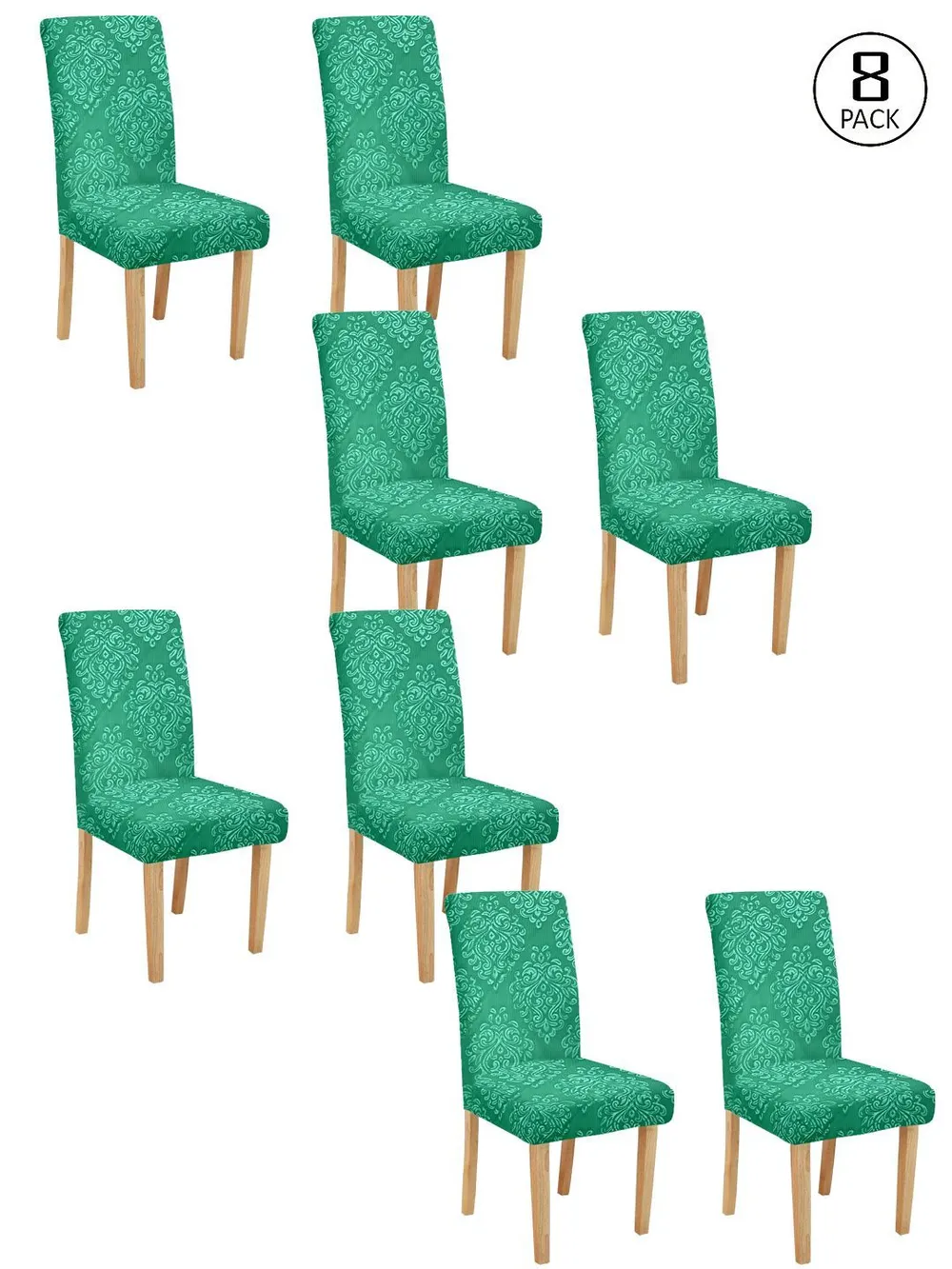 Cortina spandex Stretchable Solid Printed Green Chair Cover