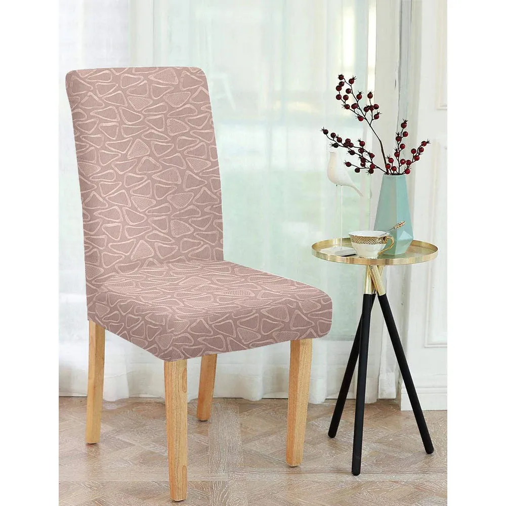 Cortina spandex Stretchable Solid Printed Pink Chair Cover
