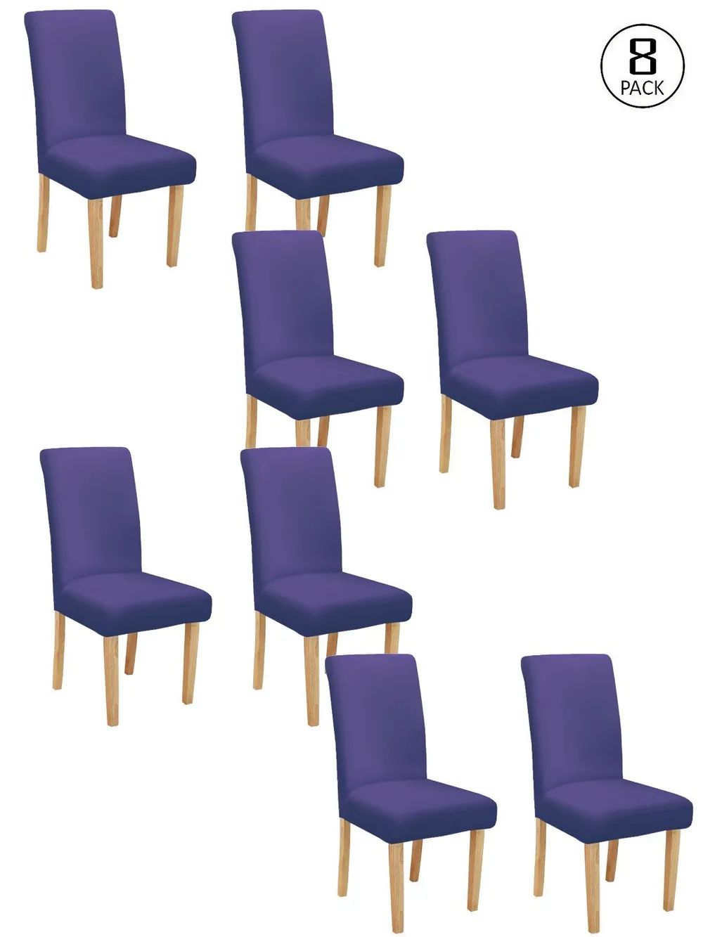 Cortina spandex Stretchable Solid Purple Chair Cover