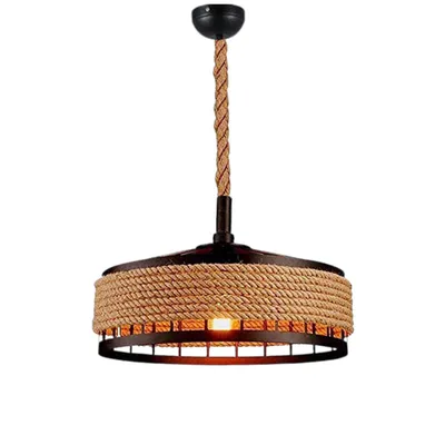 Cotemporary Fusion Rope & Metal Ceiling Light