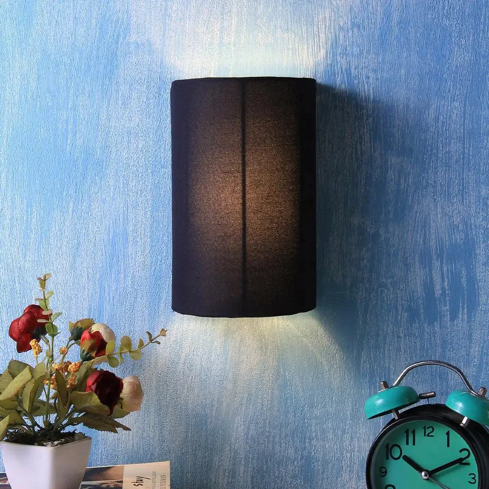 Cotton Black Small Wall Light Fixture