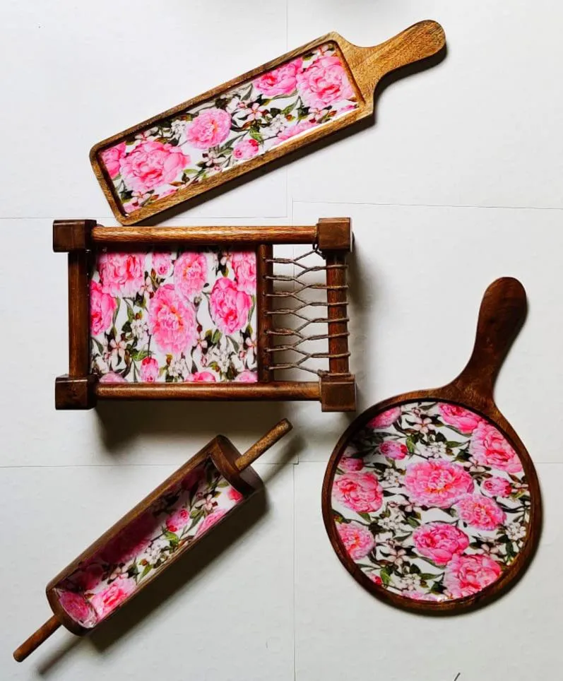 Countryside Khaat Serving Platter- set of 4