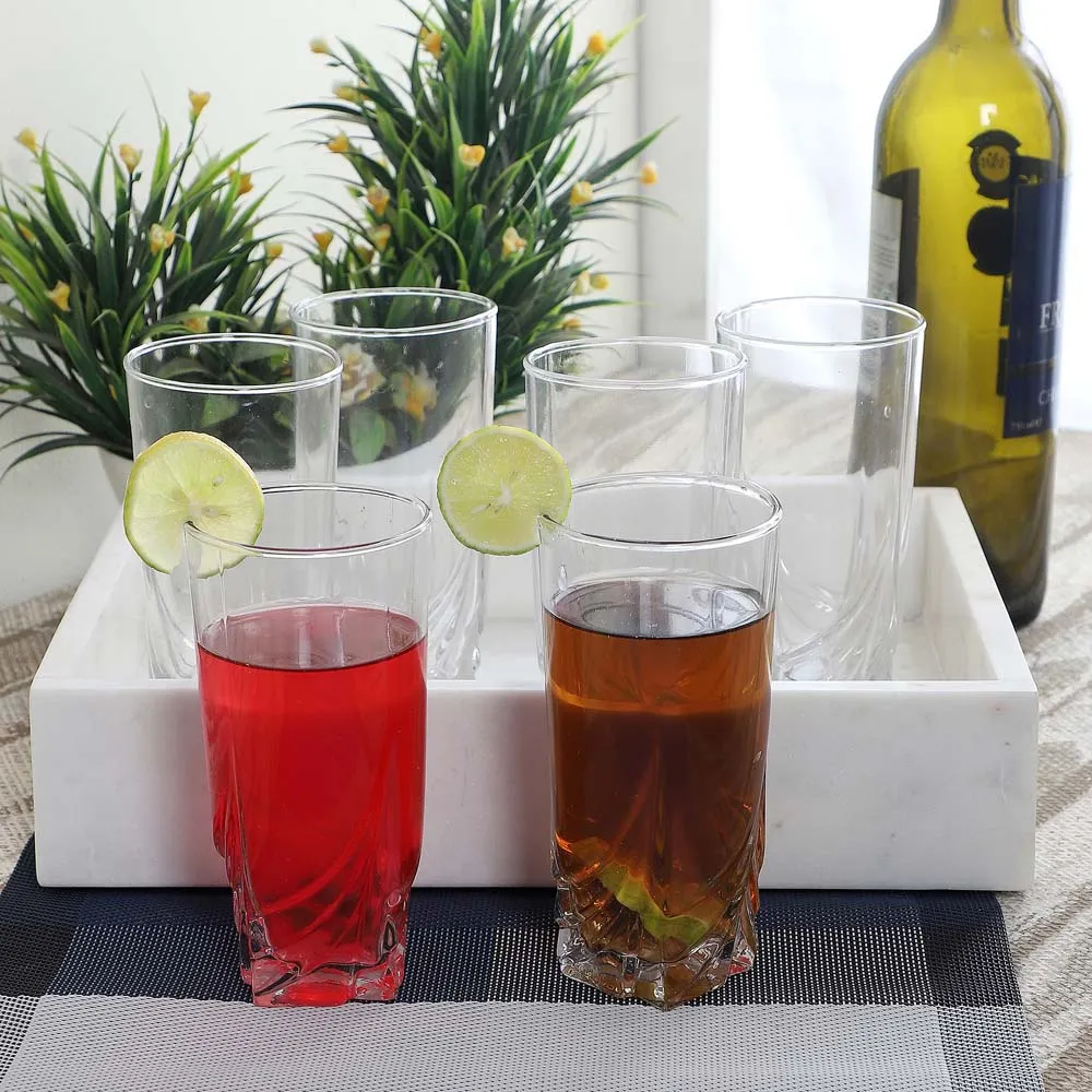 Crystal Clear Designer Cut Juice Glass Set Of 6