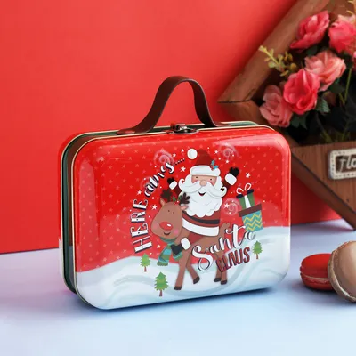 Cute Christmas Bright Red Trunk Box