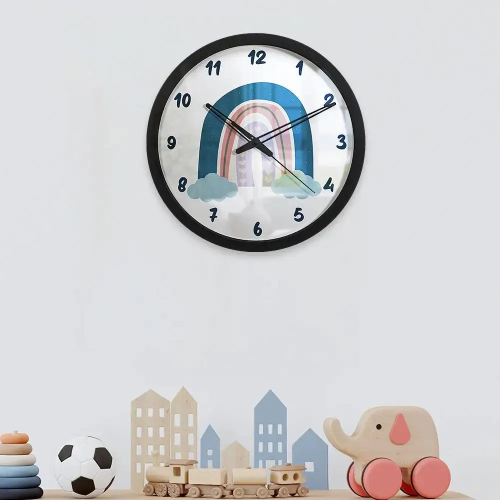 Cute Rainbow Kids Wall Clock