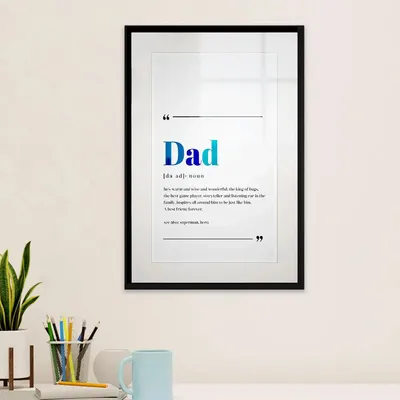 DAD' Aesthetic Framed Wallart for Gynecologist Office