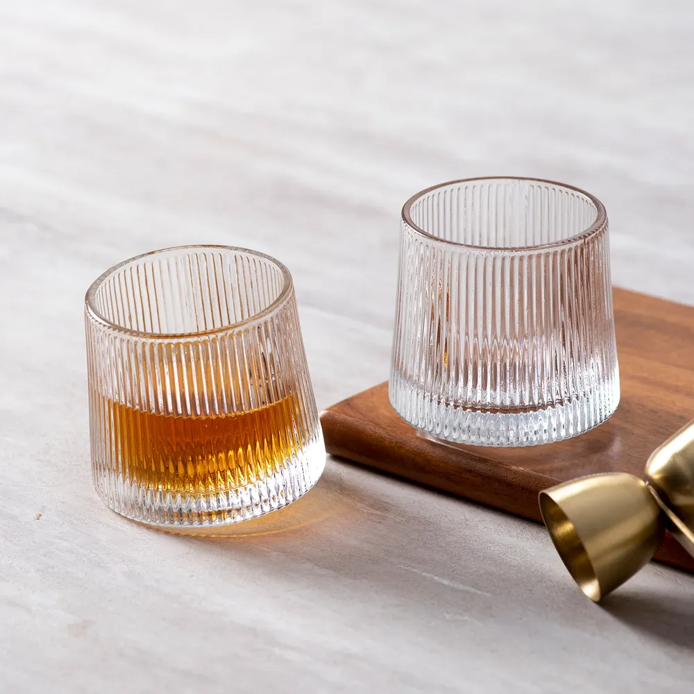 Designer Transparent Scotch Glasses Set Of 6