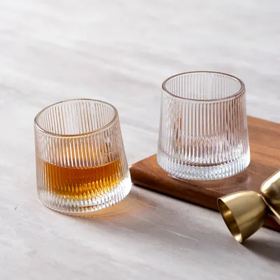 Designer Transparent Scotch Glasses Set Of 6