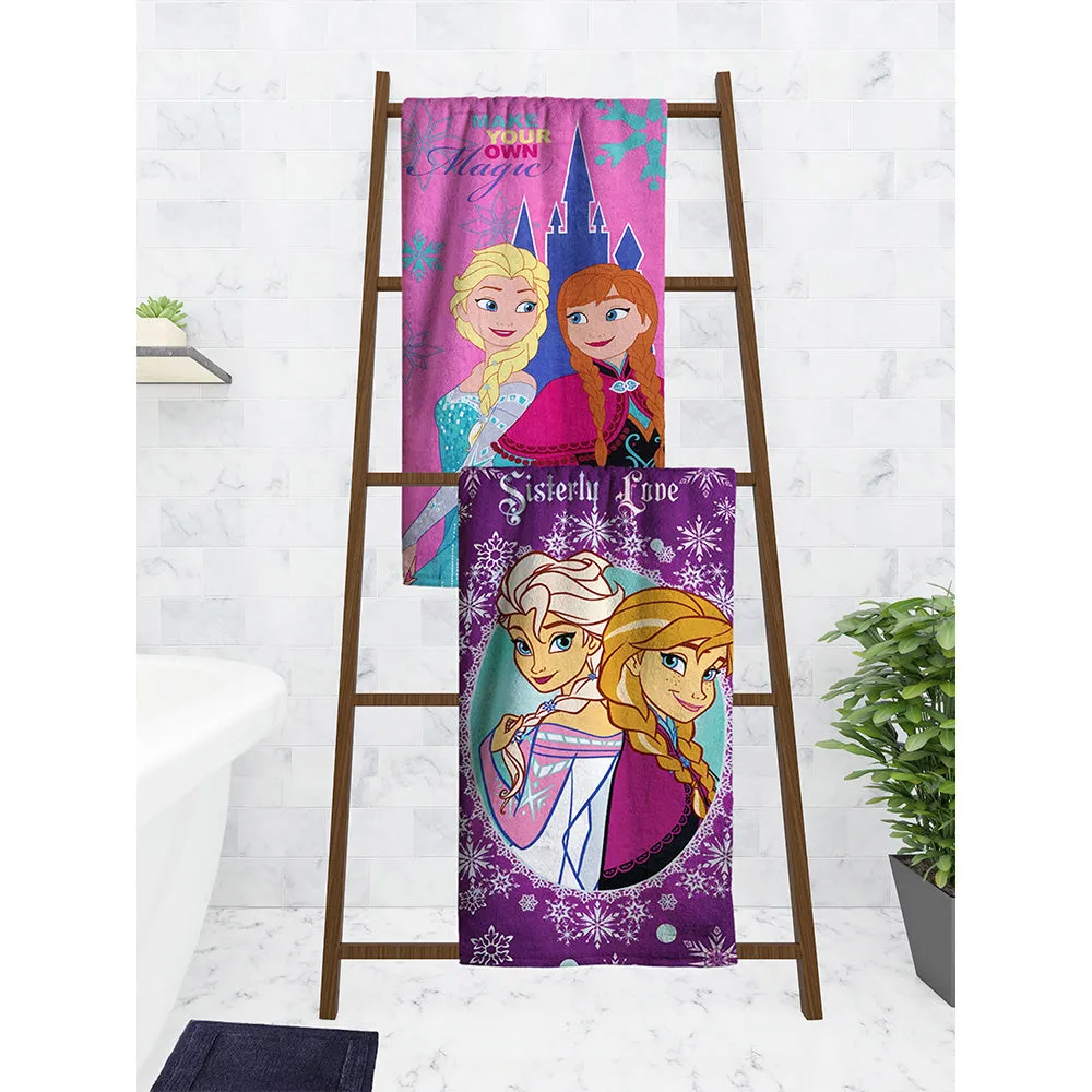Disney Frozen Sisterly Love Elsa & Anna Kids Bath Towels Set Of 2