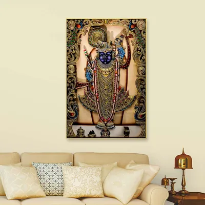 Divine Lord Shreenath ji Painting/ Framed Wallart
