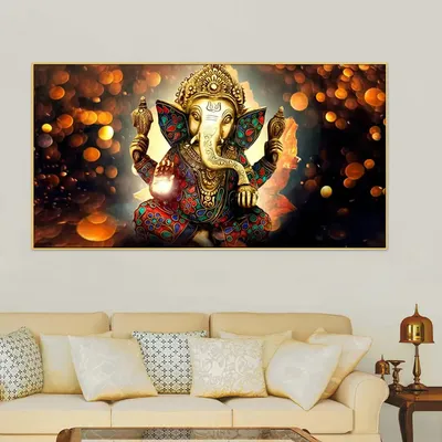 Divine Shri Ganesh Canvas Painting