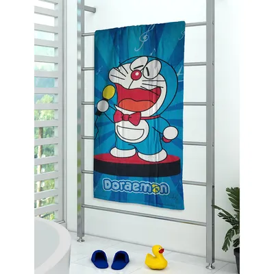 Doraemon Blue Kids Cotton Bath Towel