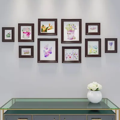 Easyframes™ "The Purple Floral Magic" Brown- Set Of 10