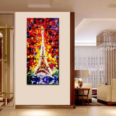 Eiffel Tower Paris Scenery Design Canvas Printed Painting