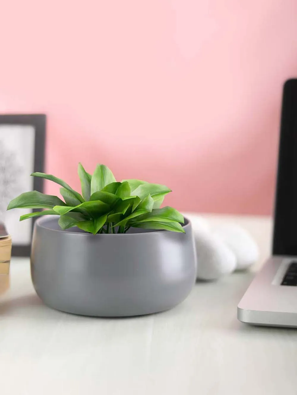 Elegant Grey Handi Resilient Metal Plant Pot Set Of 1