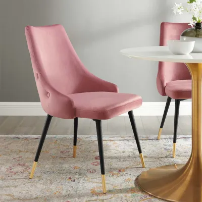 Elegant Pink Velvet Accent Chair