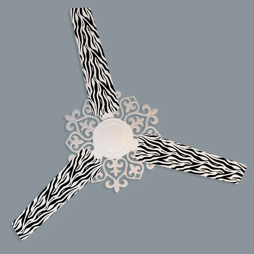 Elitefusion Black Zebra Printed Ceiling Fan