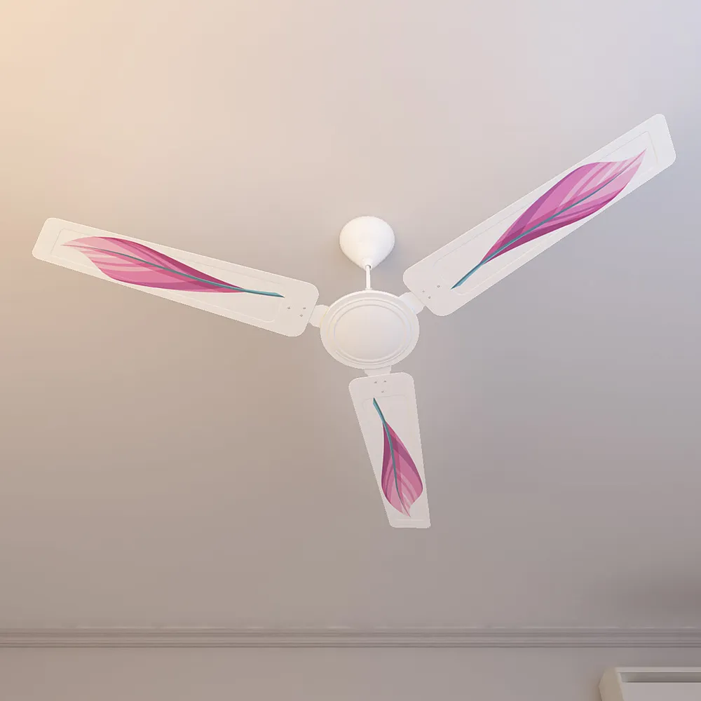 Elitefusion Pink Feather Printed Ceiling Fan