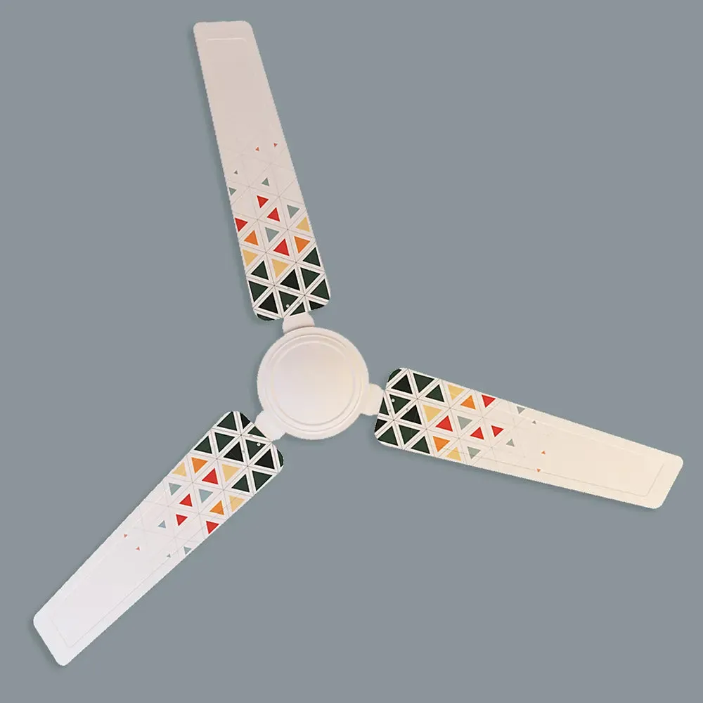 Elitefusion Scatered Triangles Printed Ceiling Fan