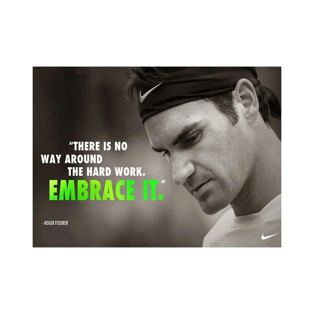 Embrace It Quotes - Roger Federer Poster