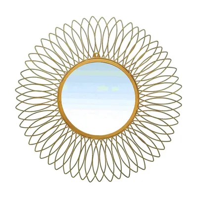 Entwined Petals Metal Wall Mirror