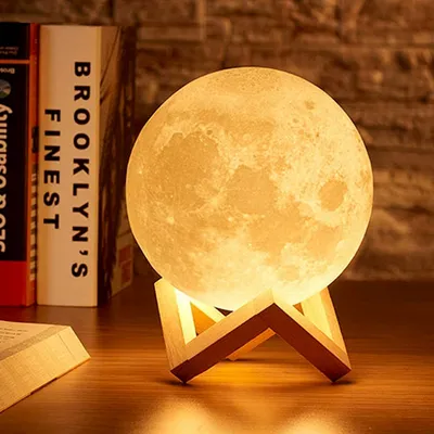 Ethereal Glow Moon Lamp With Stand