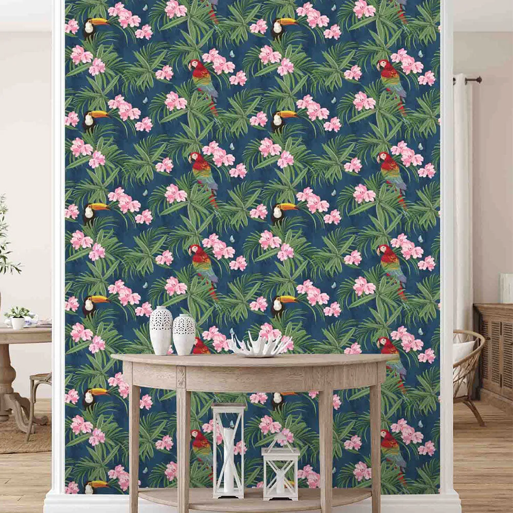 Exotic Parrot Textured Premium Wallpaper- Mix &amp; Match Collection