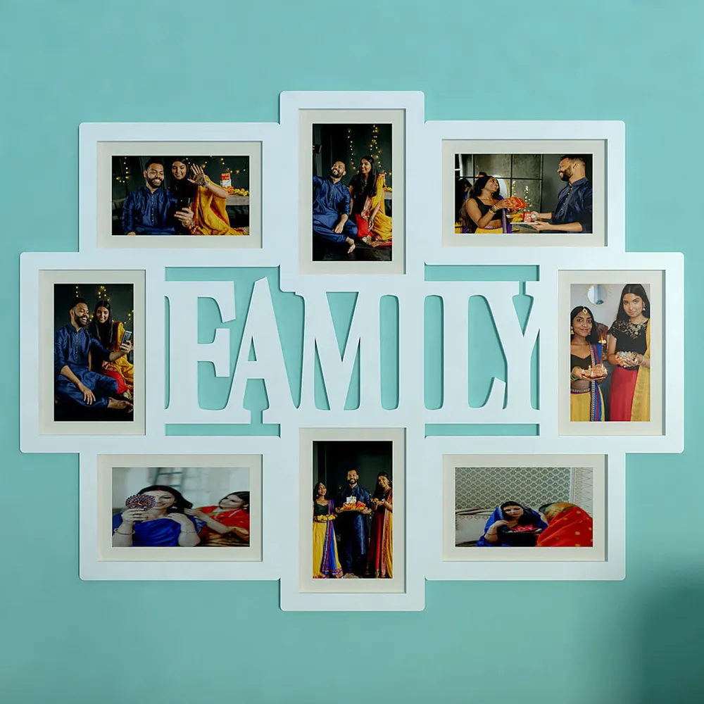 Family white Hanging Photo Frame