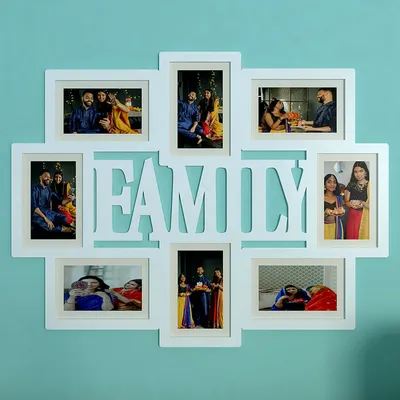 Family white Hanging Photo Frame