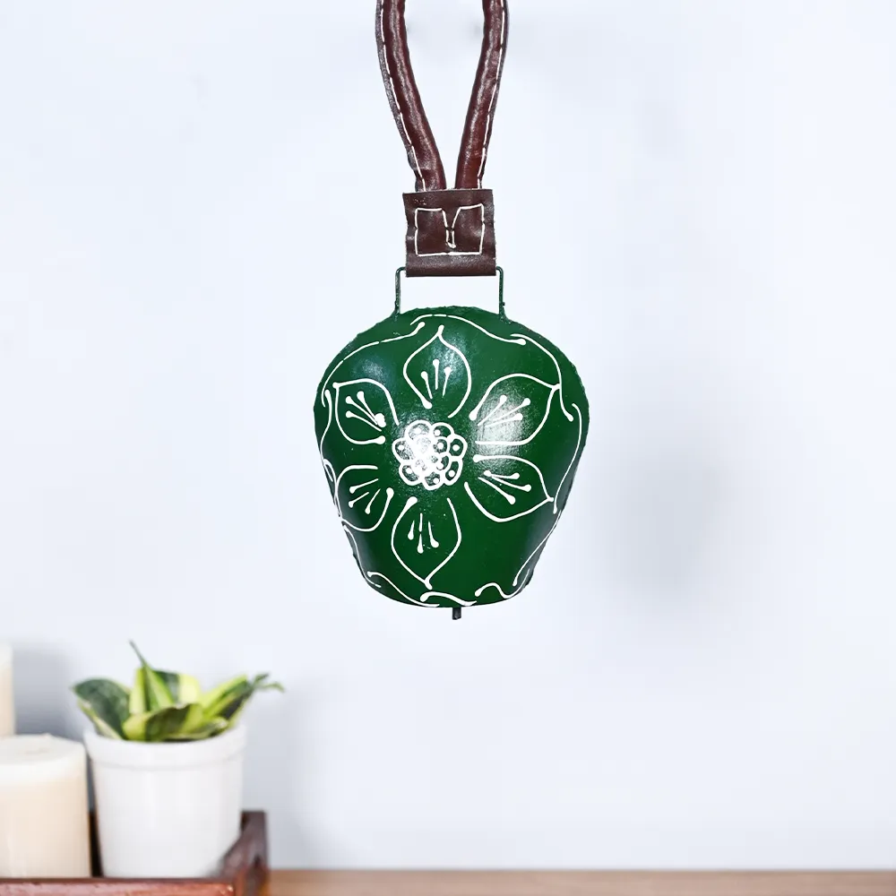 Feng-Shui Rustic Vintage Handmade Green Main Door Bell Set Of 1