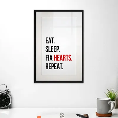 Fix Hearts' Framed Wall Art for Cardiologist Clinic / Gift for Doctor