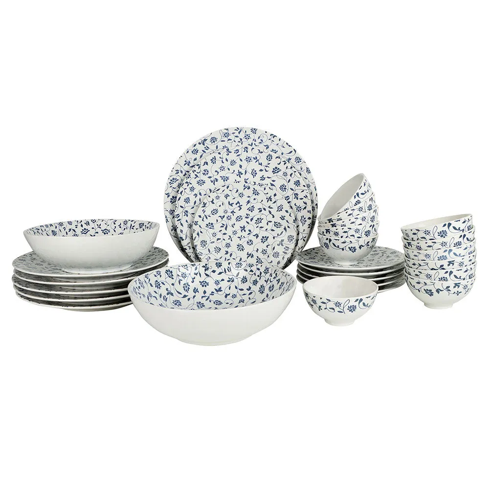Floral Magic Intricate Designer Porcelain Set Of 27